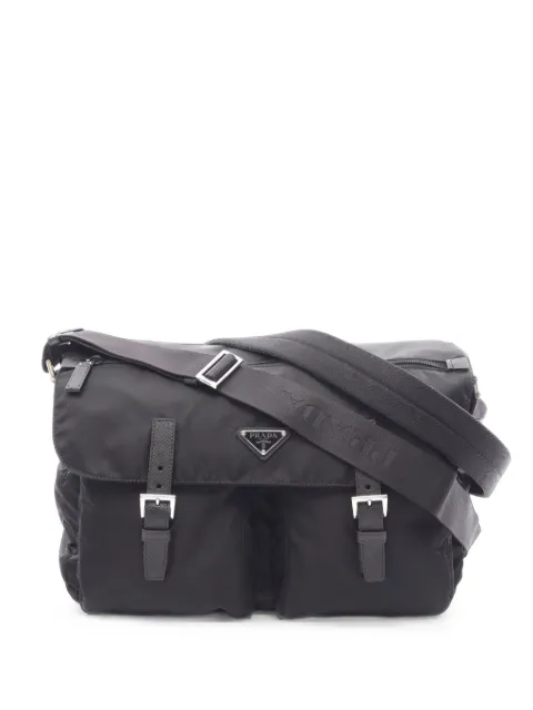 Prada Pre-Owned شنطة ماسنجر جلد سافيانو
