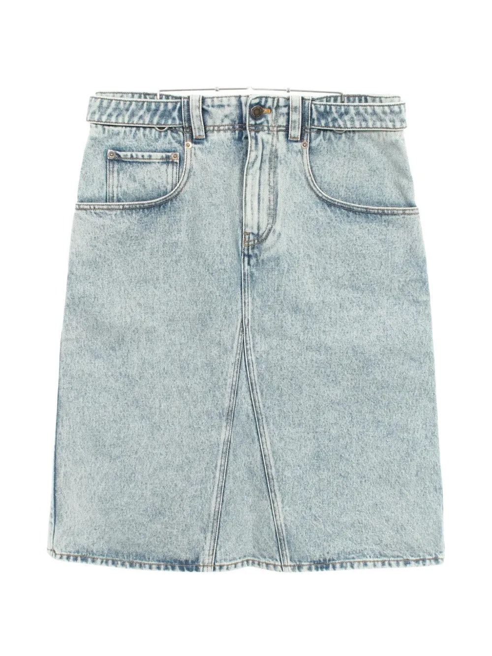 Louis Vuitton Pre-Owned jupe en jean à patch logo (années 2010) - Bleu Louis Vuitton Pre-Owned jupe en jean à patch logo (années 2010) - Bleu