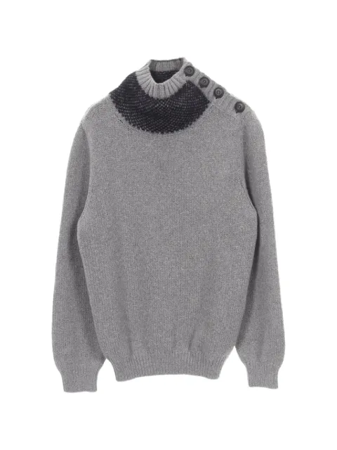 Giorgio Armani Pre-Owned 2010s shoulder-button high-neck sweater