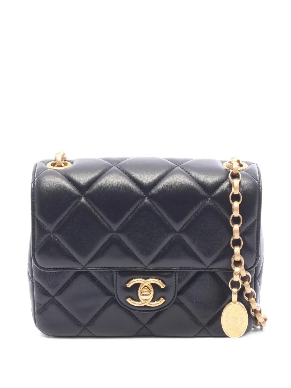 CHANEL Pre-Owned 2021 small Matelassé flap shoulder bag - Nero