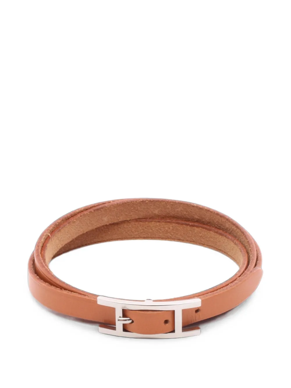 Hermès Pre-Owned 2010s 3 Api leather bracelet - Marrone