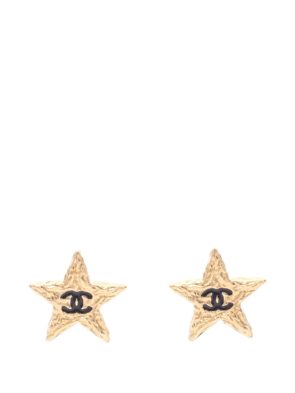 CHANEL Pre-Owned 2024 CC mark star earrings - Oro