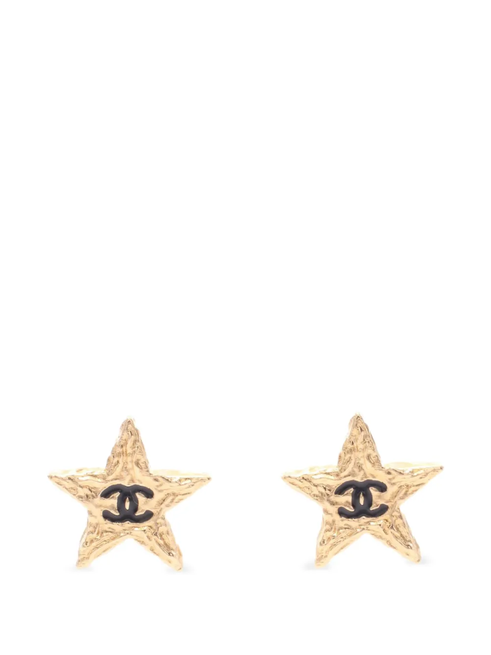 CHANEL Pre-Owned 2024 CC mark star earrings - Gold