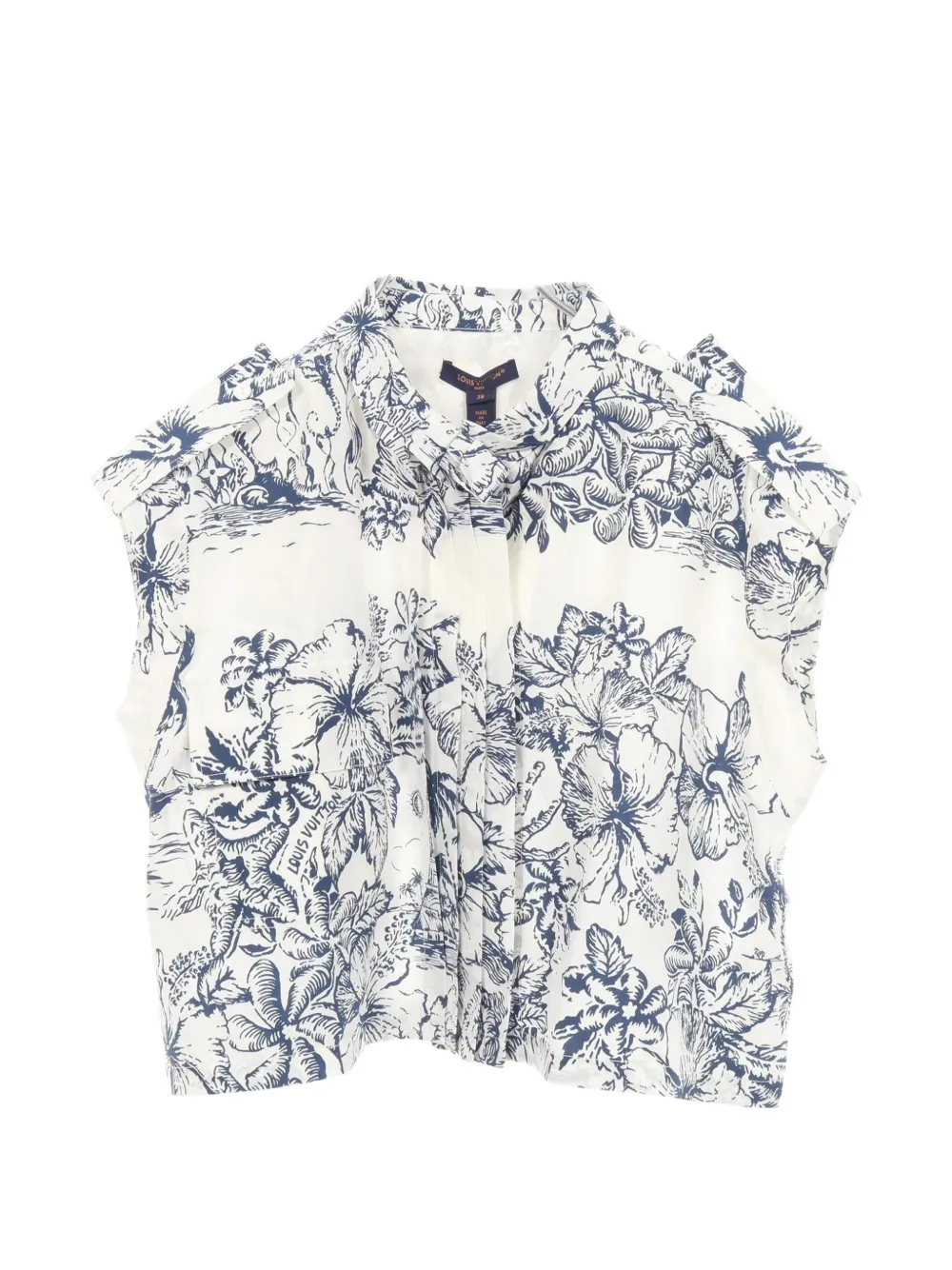 Louis Vuitton Pre-Owned chemise à fleurs (années 2010) - Blanc