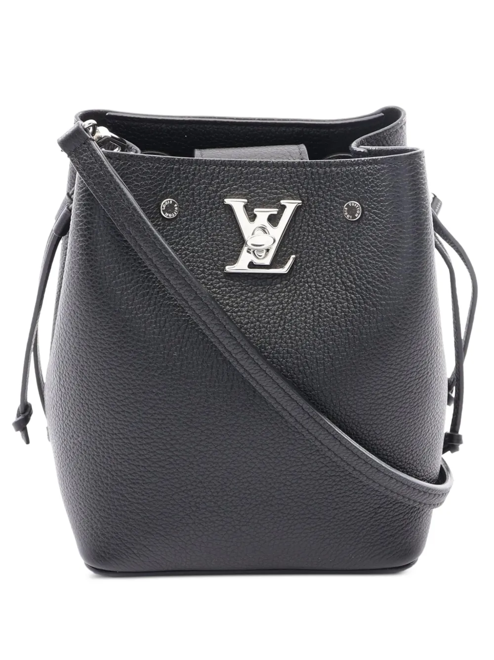 Louis Vuitton Pre-Owned 2021 nano Lockme bucket bag - Nero