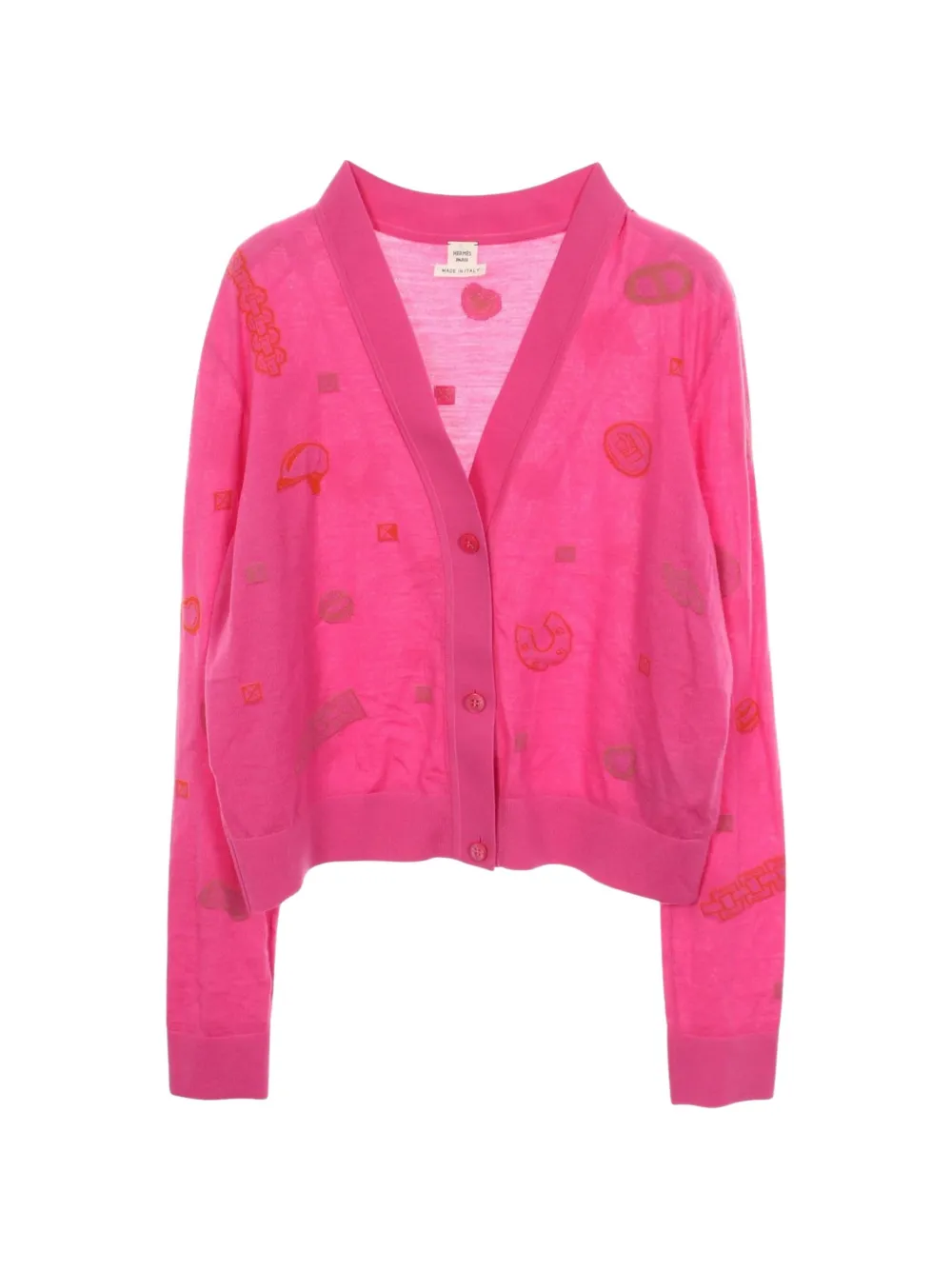 Hermès Pre-Owned 2010s Candy Liblis Bandana cardigan - Rosa