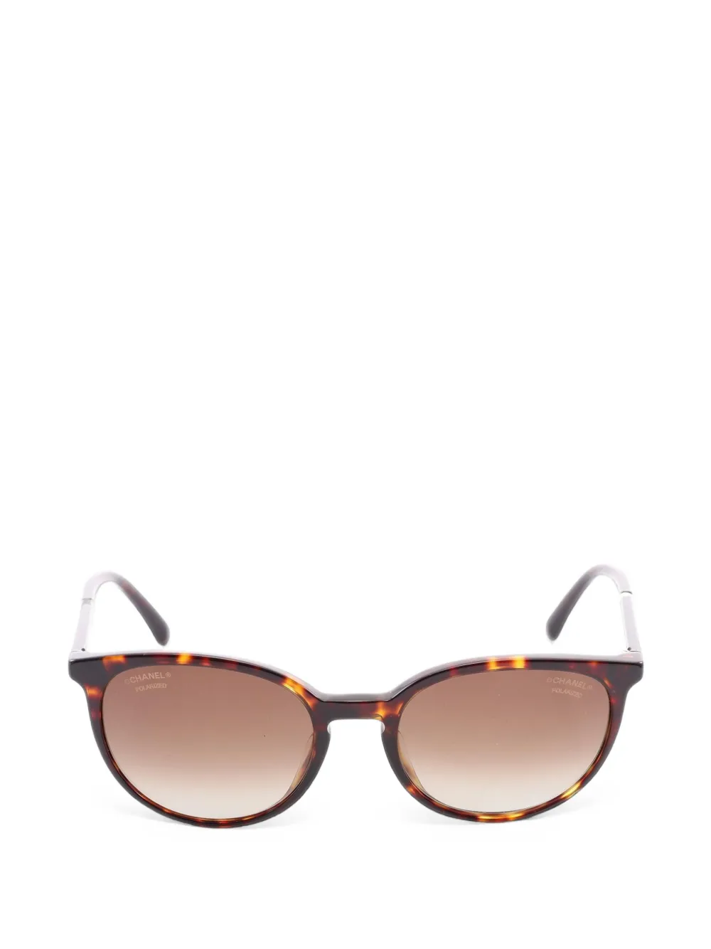 CHANEL Pre-Owned 1986-1988 tortoiseshell-effect round sunglasses - Marrone