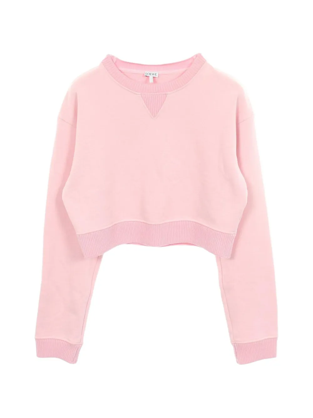 Pre-owned Loewe 2010s Anagram Cropped Sweater In Pink