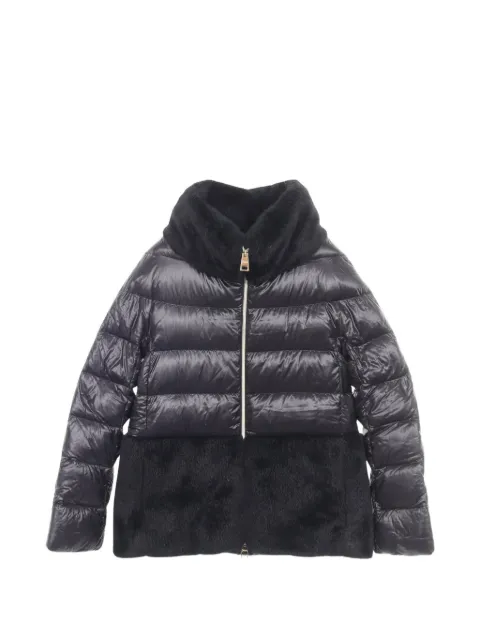 Herno 2010s faux-fur panelled down jacket