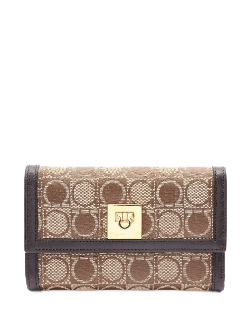 Ferragamo Pre-Owned 2010s Gancini trifold wallet - Marrone