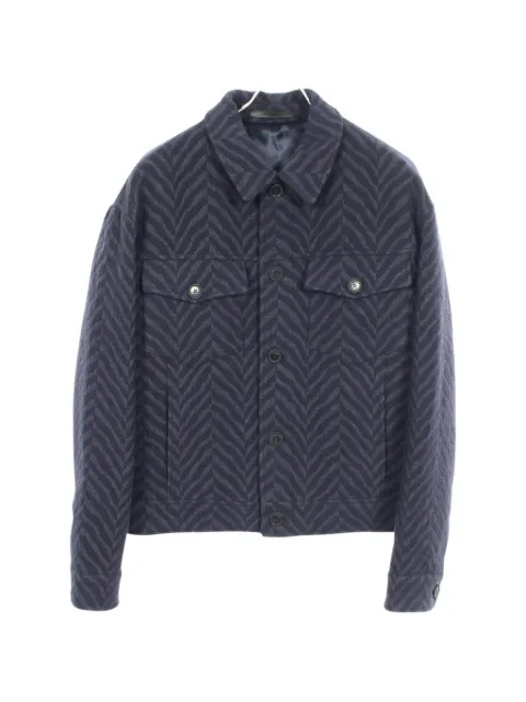Giorgio Armani Pre-Owned 2010s chevron-pattern jacket