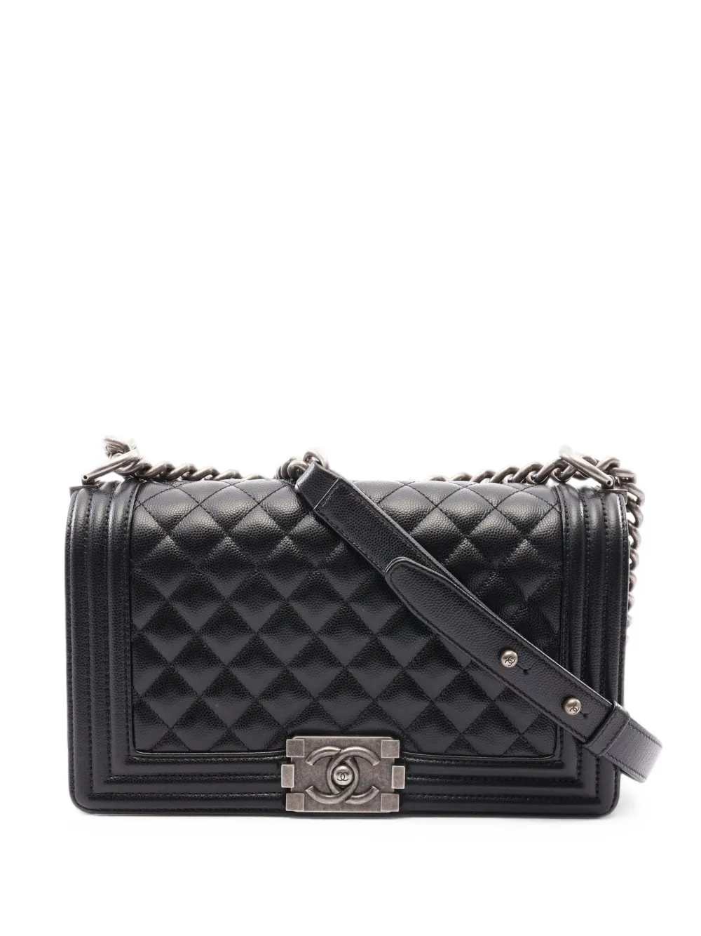CHANEL Pre-Owned 2019 Boy Chanel quilted shoulder bag - Nero