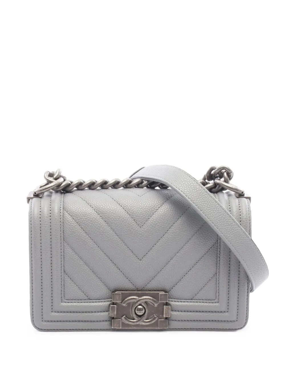 CHANEL Pre-Owned 2019 small Boy Chanel chain shoulder bag - Grau