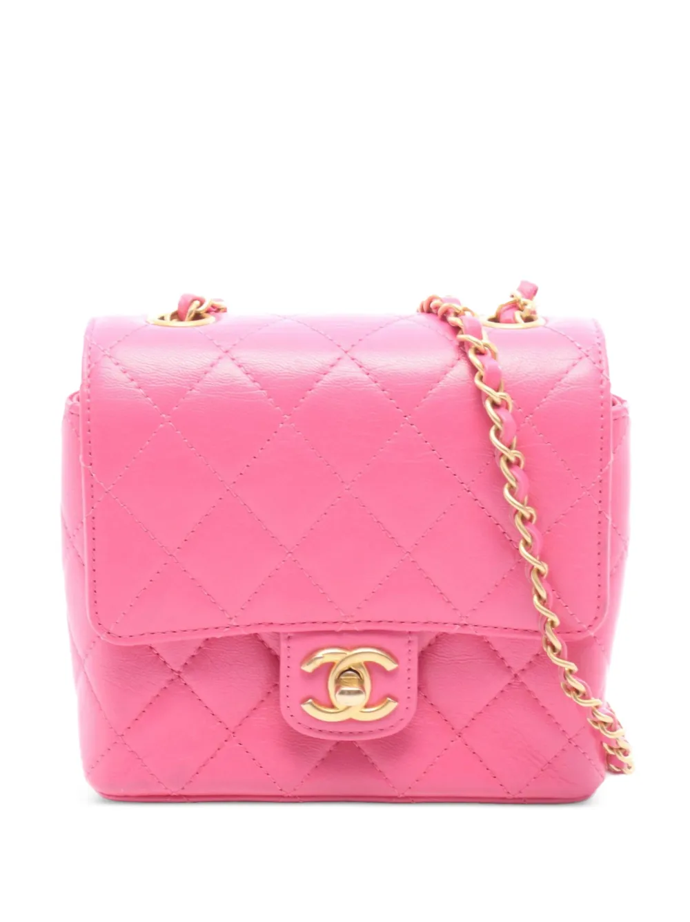 CHANEL Pre-Owned small matelassé flap shoulder bag - Pink