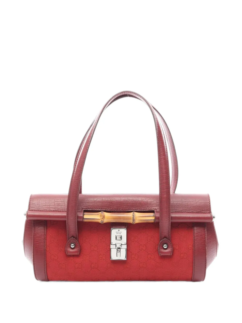 Gucci Pre-Owned cabas Bamboo en toile GG (2000) - Rouge