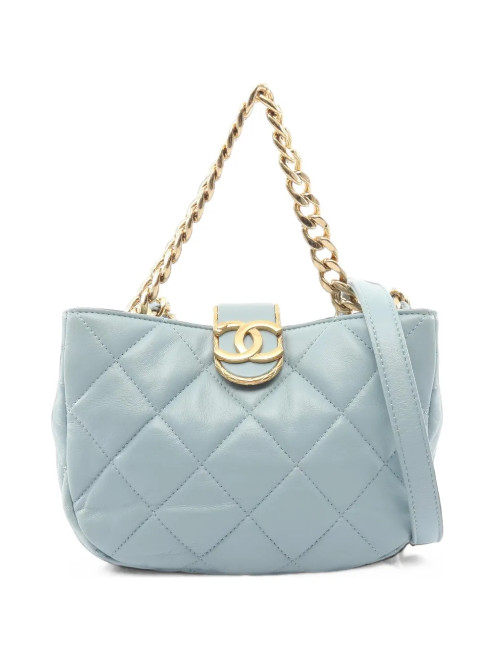 CHANEL Pre-Owned Matelassé chain shoulder bag - Blu