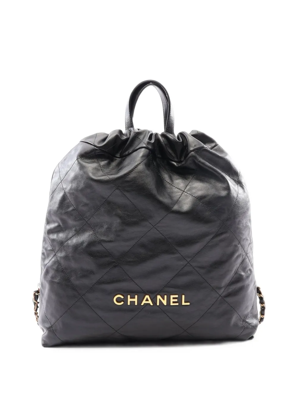 CHANEL Pre-Owned 2022 large Chanel quilted leather backpack - Nero