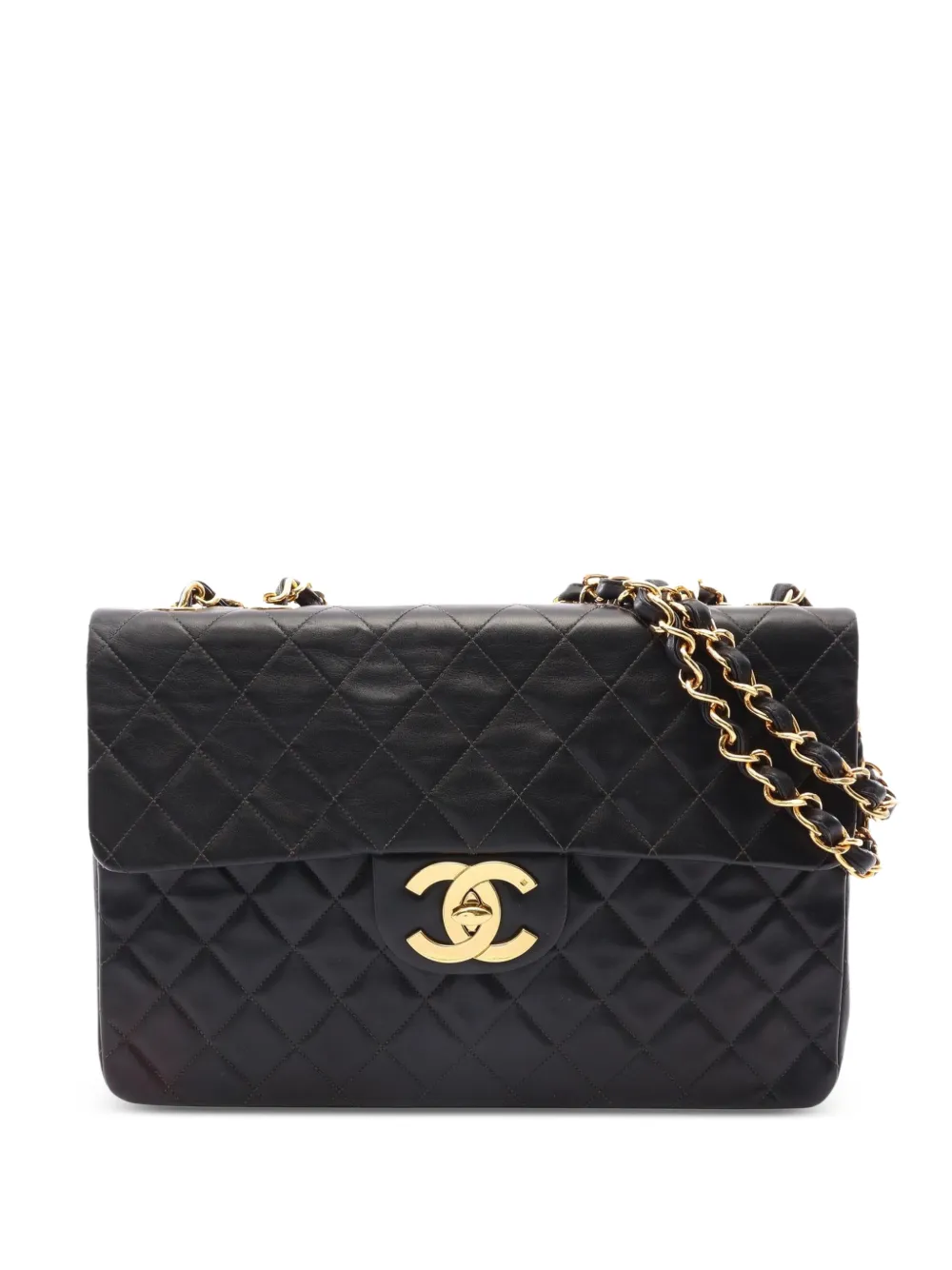 CHANEL Pre-Owned 1994-1996 Decamatlassé chain shoulder bag - Black