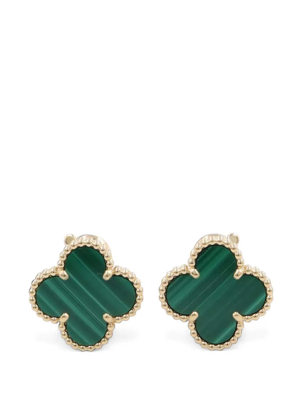 Van Cleef & Arpels Pre-Owned 2010s Vintage Alhambra Malachite earrings - Oro