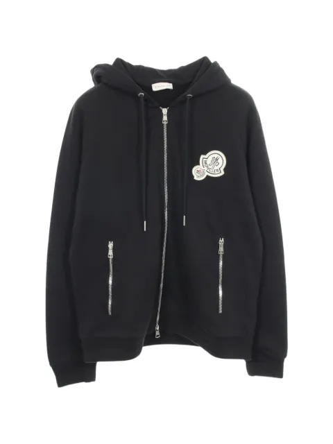Moncler 2010s logo-patch zip-up hoodie