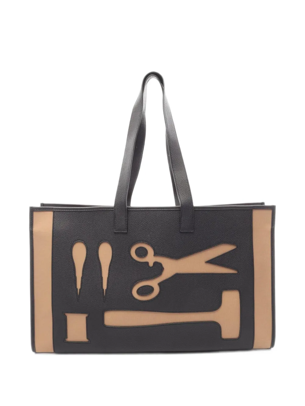 Hermès Pre-Owned 2010 petite Ash Caban Etoupe cut-out tote bag - Nude