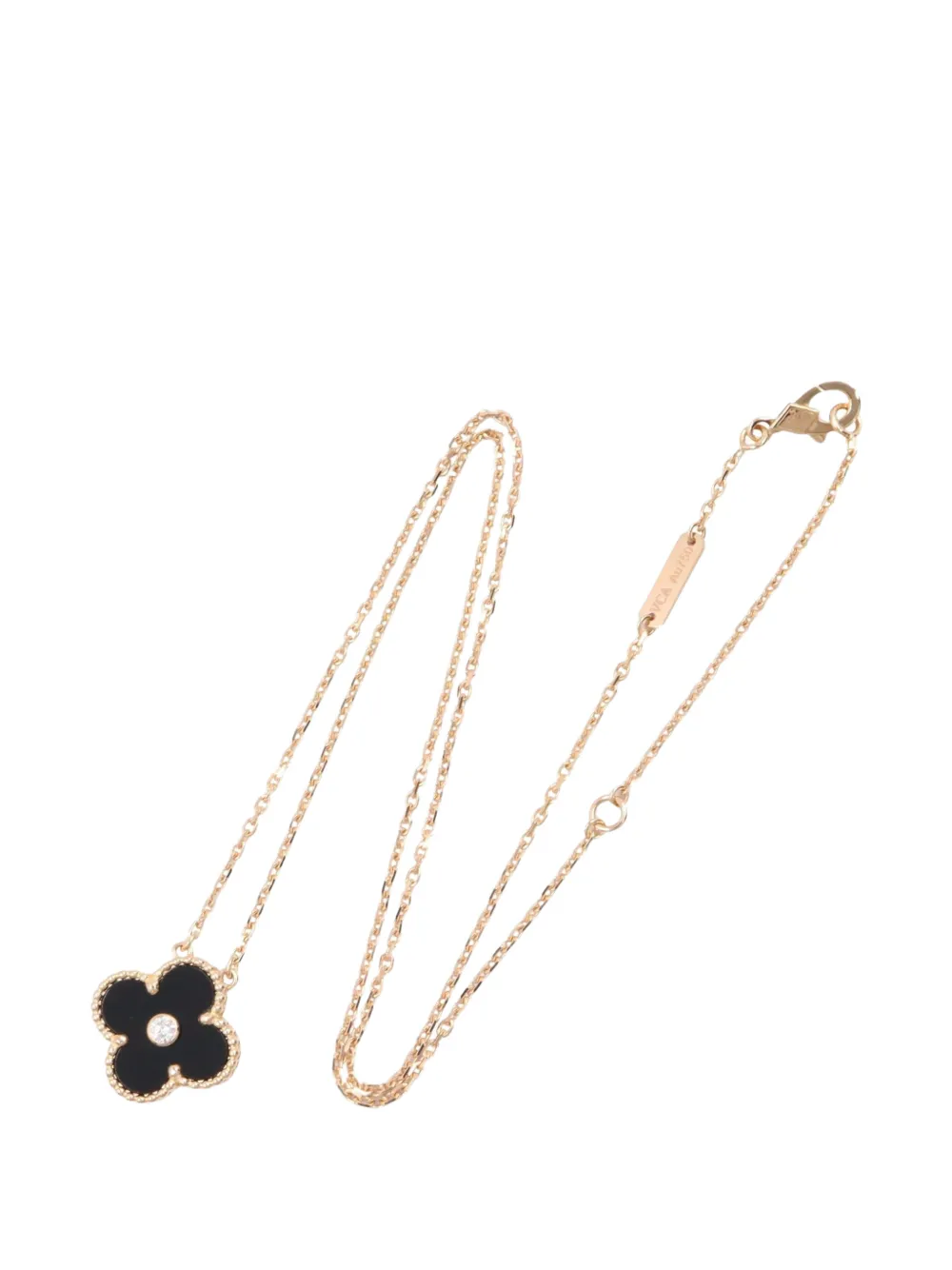 Van Cleef & Arpels Pre-Owned 2010s Vintage Alhambra diamond necklace - Rosa