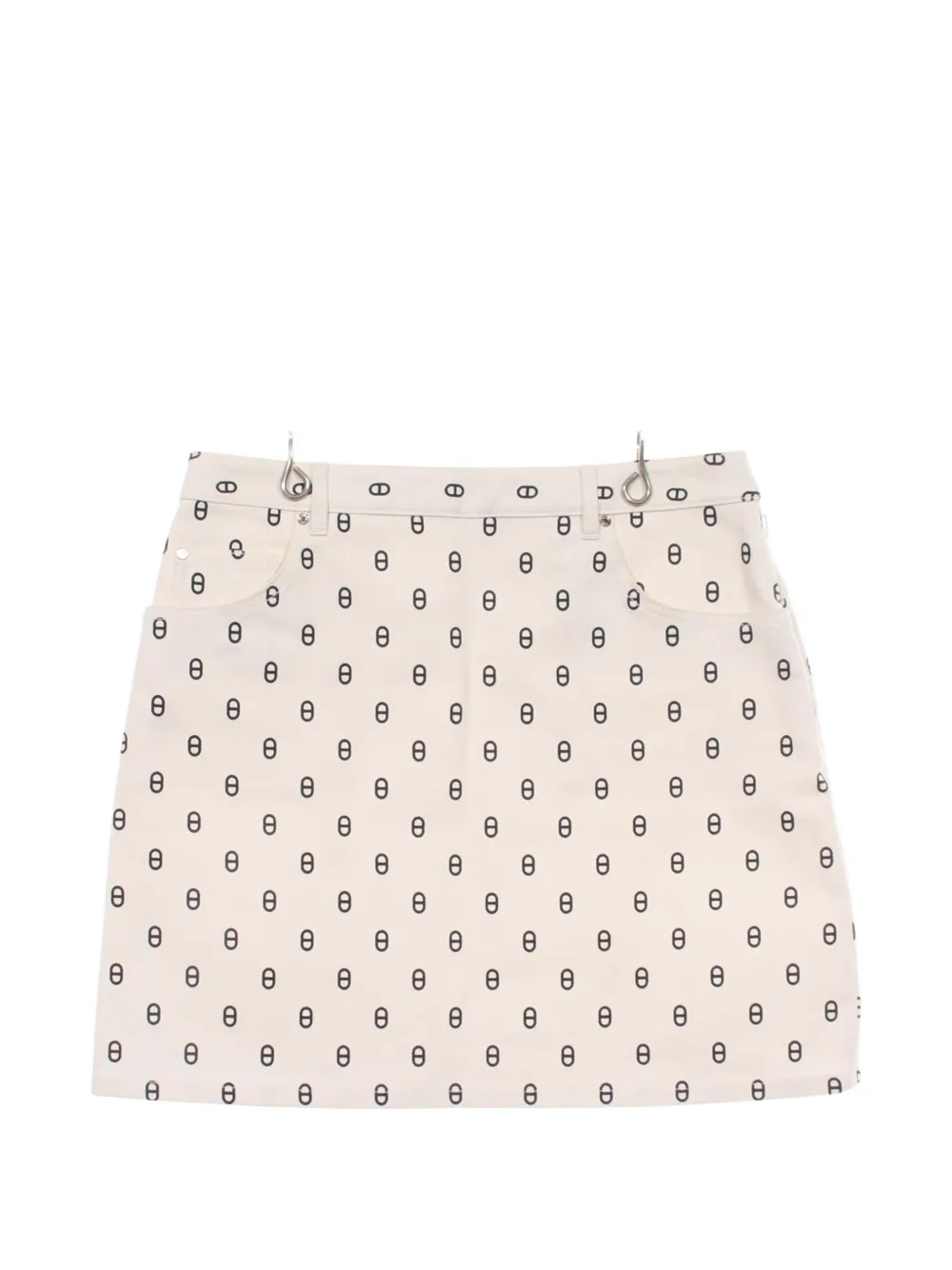 Hermès Pre-Owned 2010s Chaîne d'Ancre denim mini skirt - Toni neutri