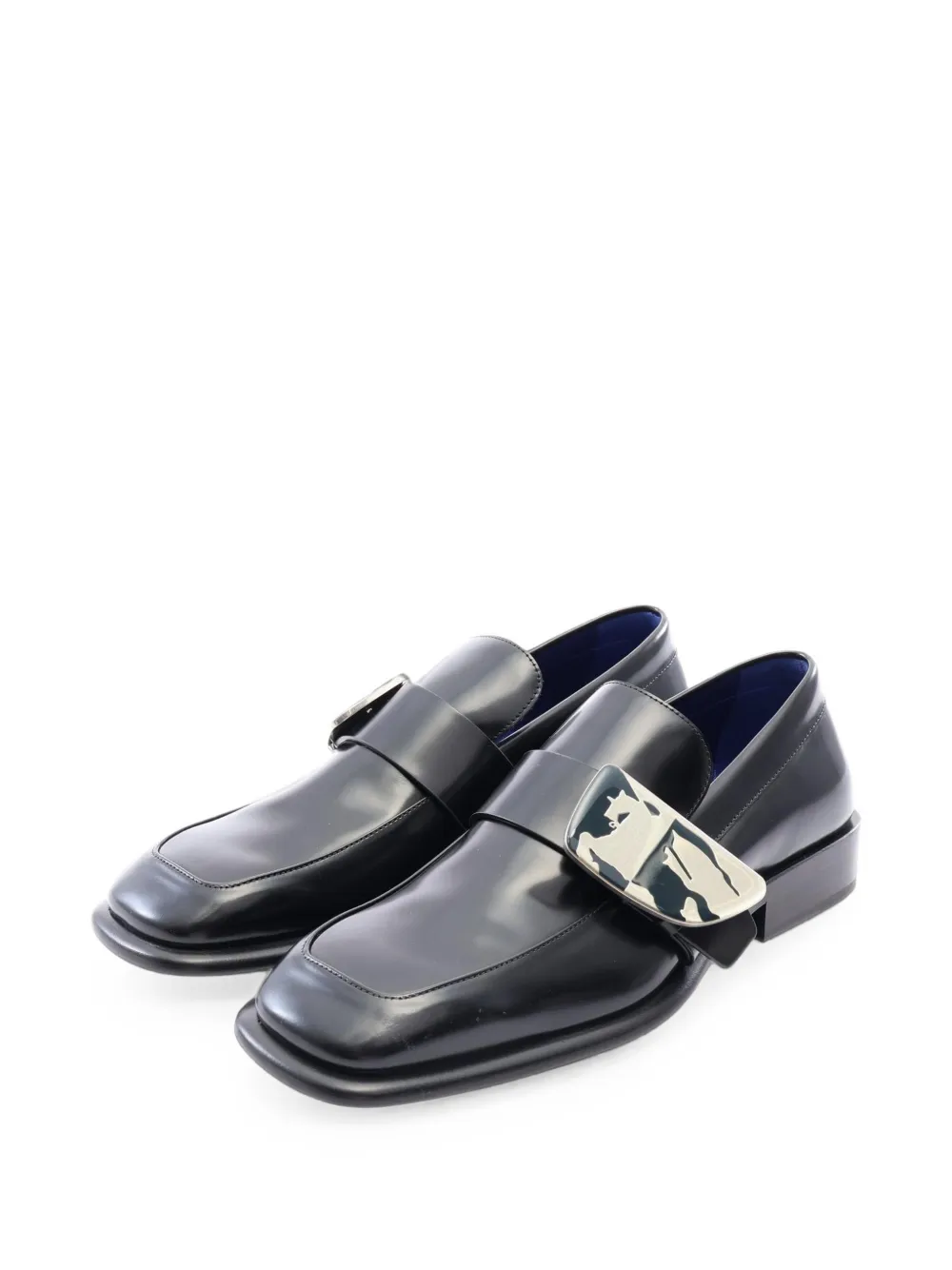 Burberry Pre-Owned 2010s Shield leather loafers - Schwarz