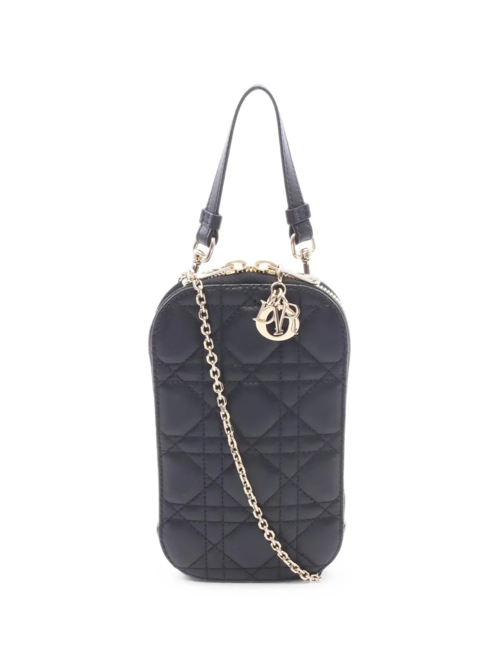Christian Dior Pre-Owned 2010s mini Lady Dior Cannage shoulder bag - Nero