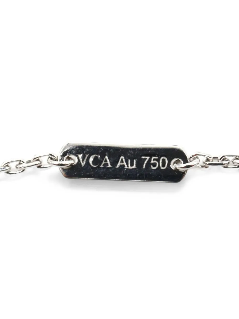 Van Cleef & Arpels Pre-owned 2010s Vintage Alhambra Mother-of-pearl Necklace in Silver, view 3