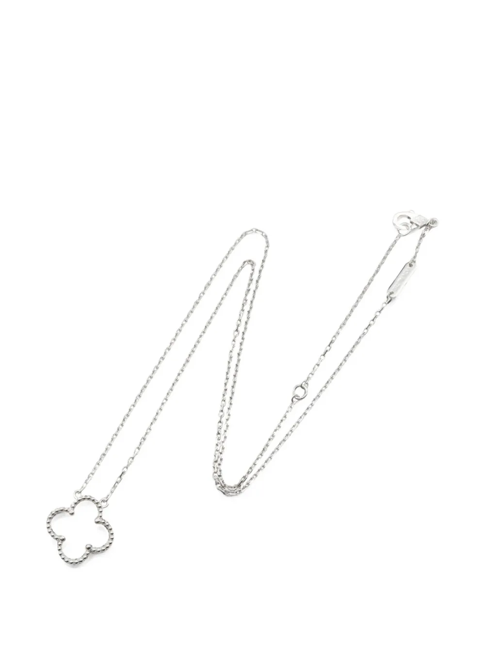 Van Cleef & Arpels Pre-owned 2010s Vintage Alhambra Mother-of-pearl Necklace in Silver