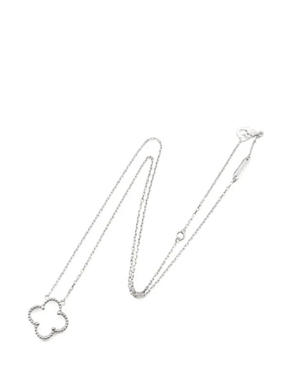Van Cleef & Arpels Pre-owned 2010s Vintage Alhambra Mother-of-pearl Necklace in Silver