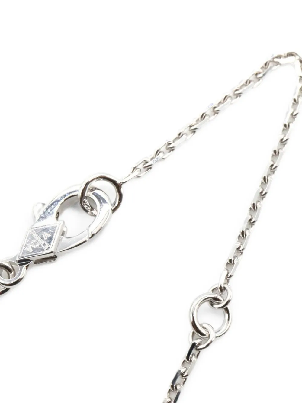 Van Cleef & Arpels Pre-owned 2010s Vintage Alhambra Mother-of-pearl Necklace in Silver, view 4