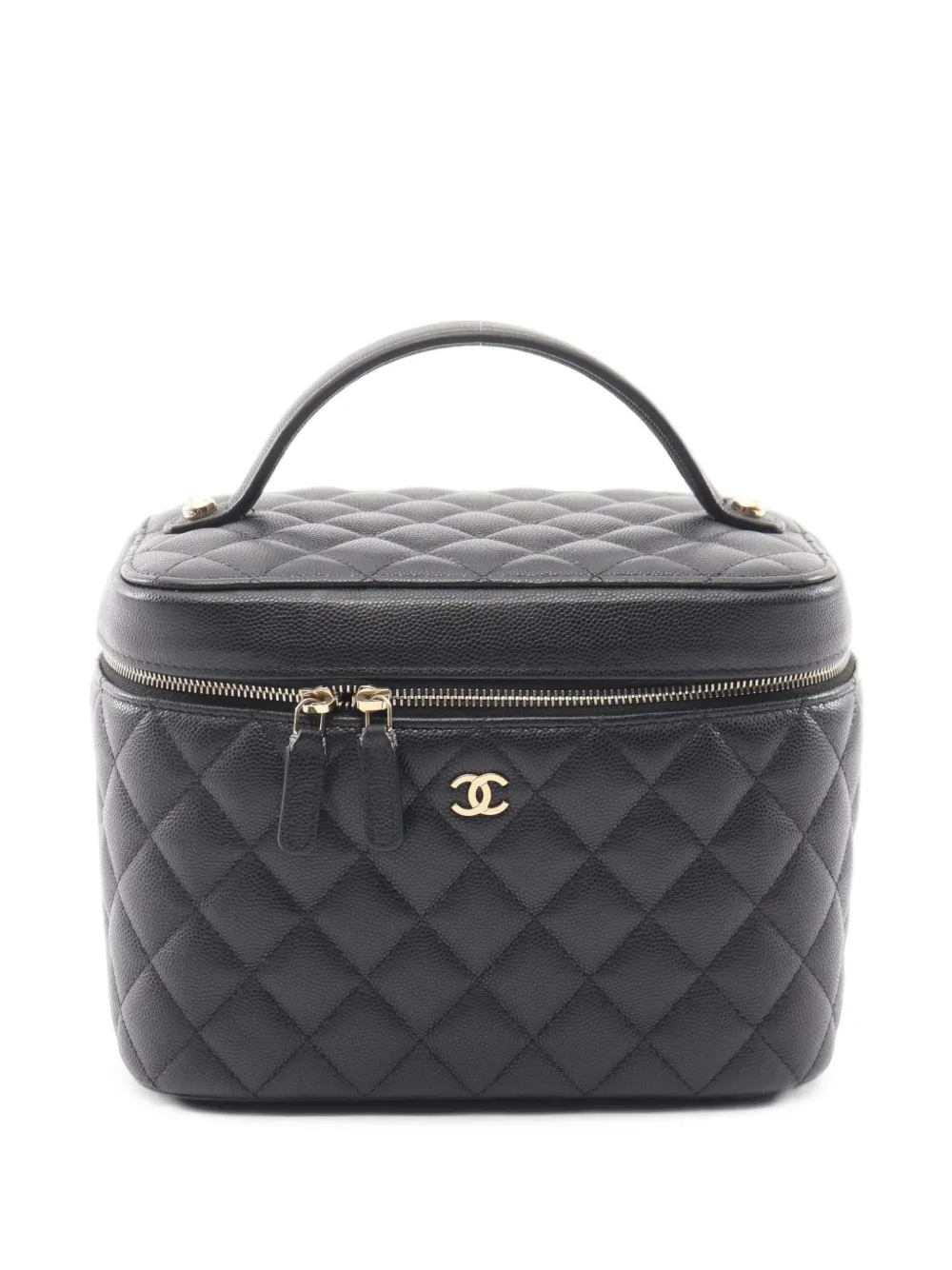CHANEL Pre-Owned Matelassé Caviar vanity bag - Nero