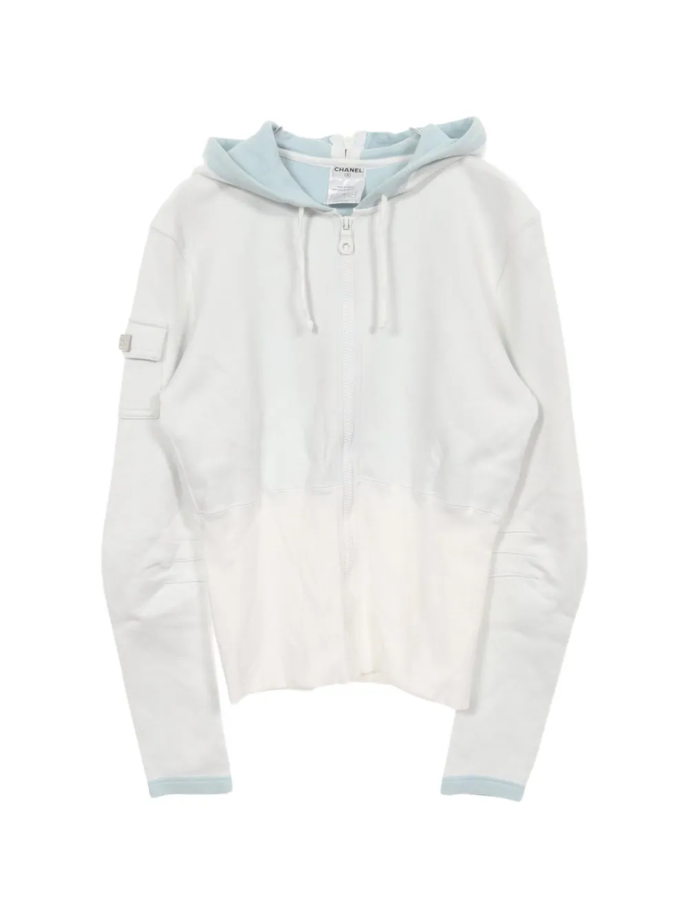 CHANEL Pre-Owned 2021s zip-up hoodie - Weiß