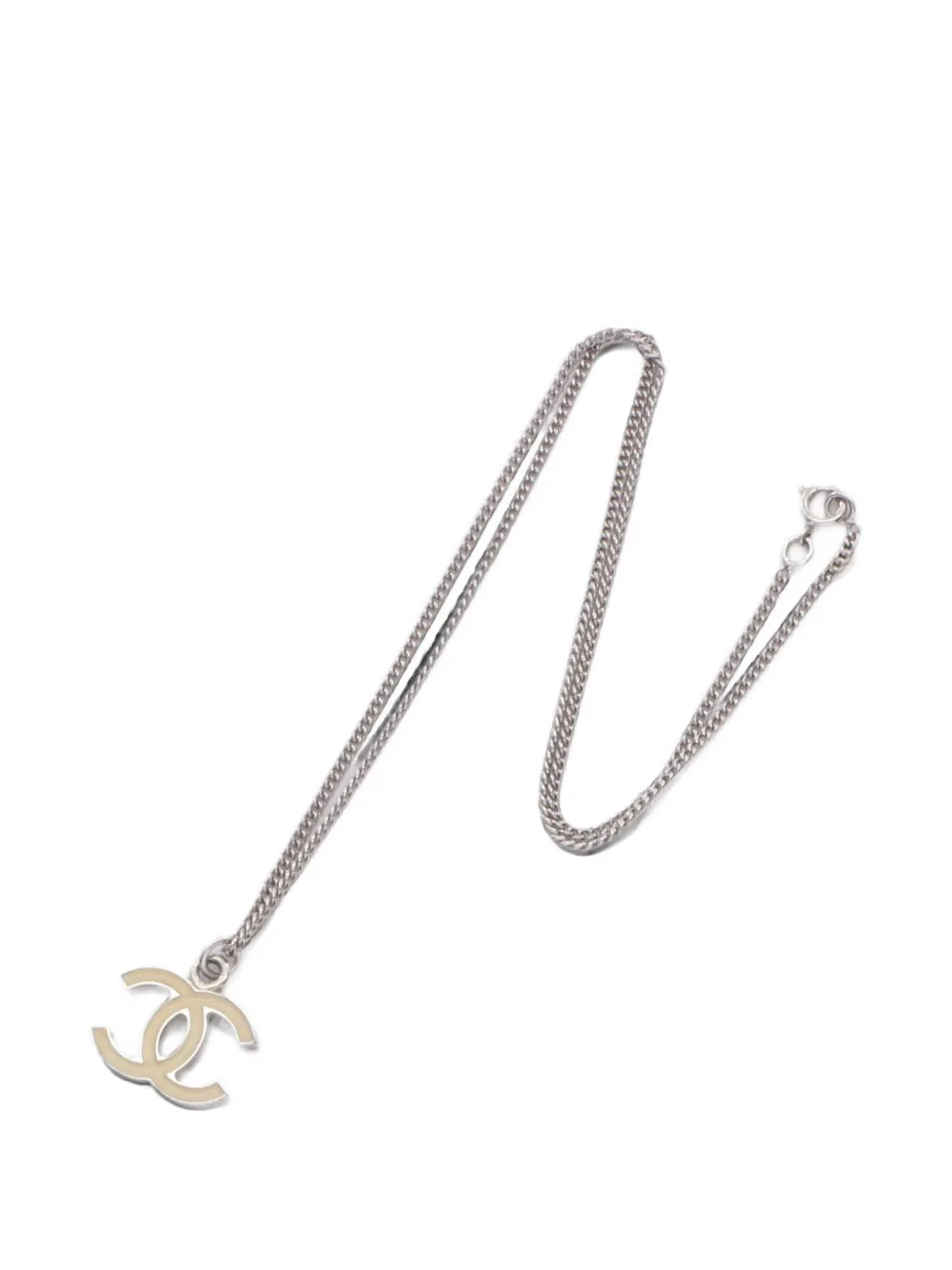 CHANEL Pre-Owned 2007 Coco Mark necklace - Argento