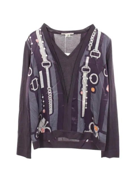 Hermès Pre-Owned suéter Twillaine con cuello en V 2010