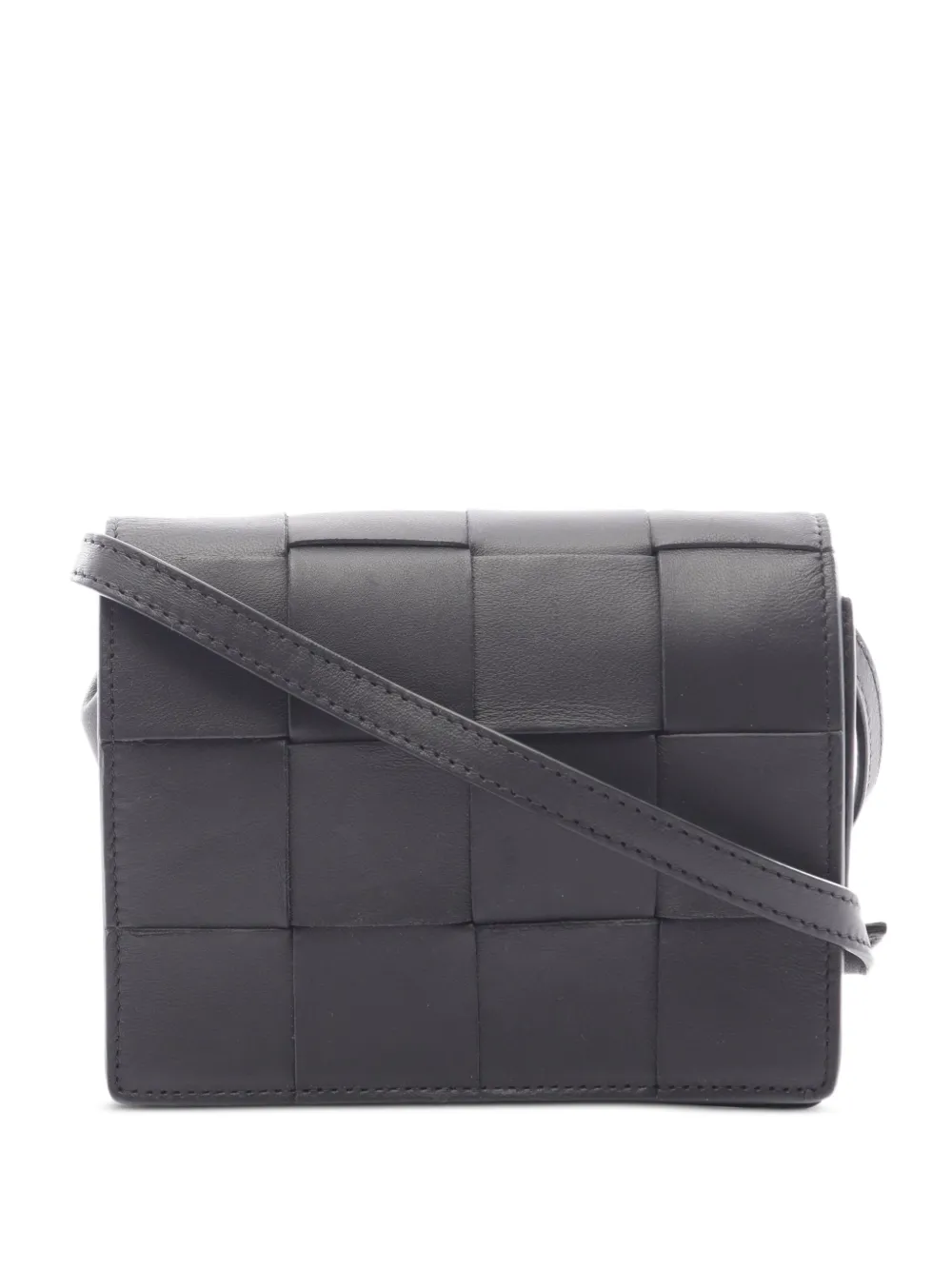 Bottega Veneta Pre-Owned 2010 maxi Cassette Intrecciato cross body bag - Black