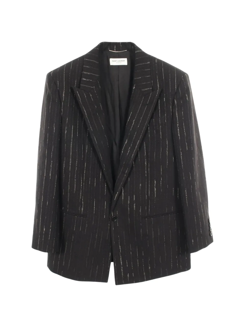 Saint Laurent Pre-Owned 2010s double-stripe tailored jacket - Nero