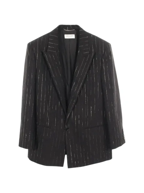 Saint Laurent Pre-Owned 2010s double-stripe tailored jacket