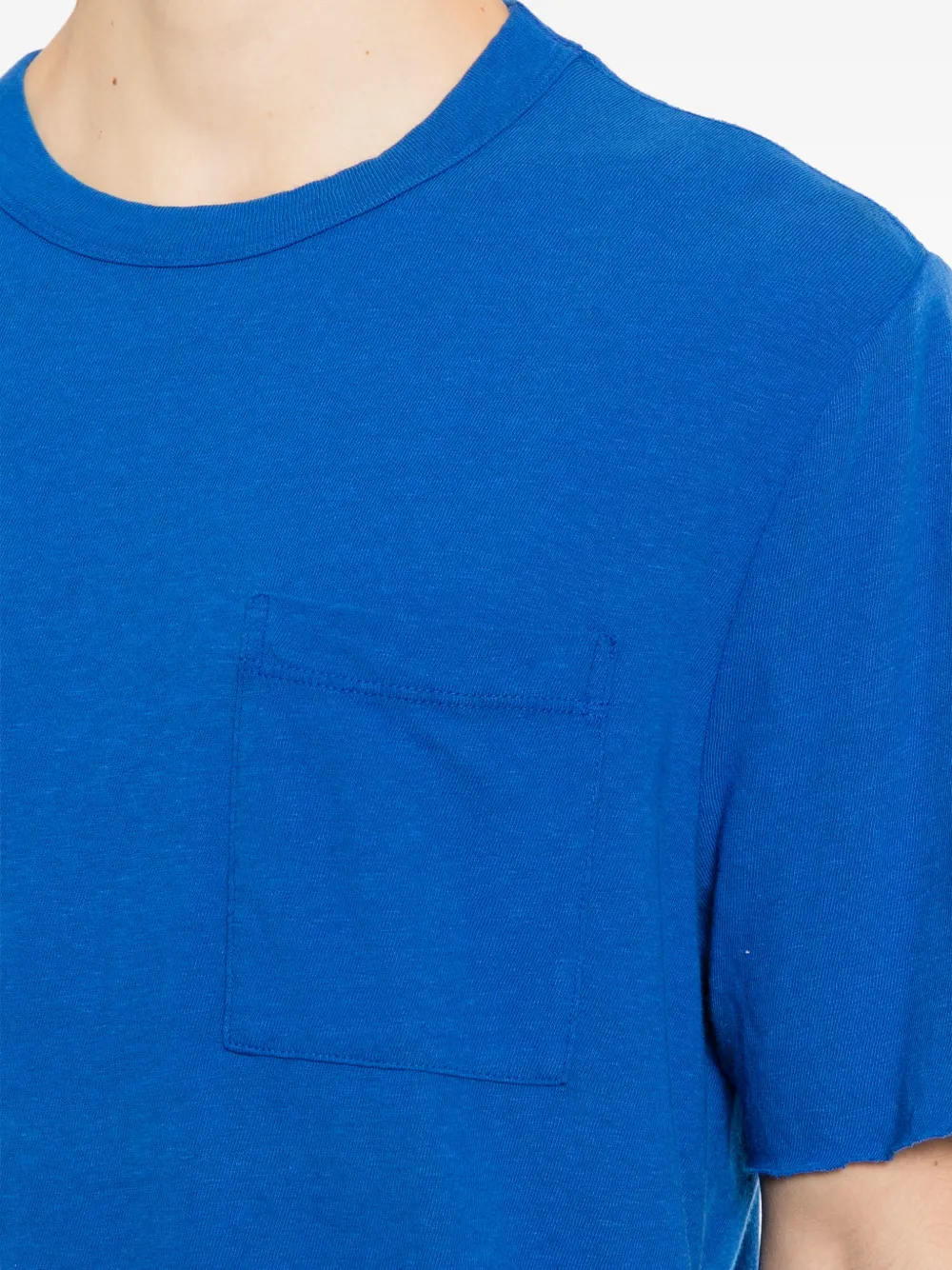 James Perse slub-jersey pocket tee Blauw