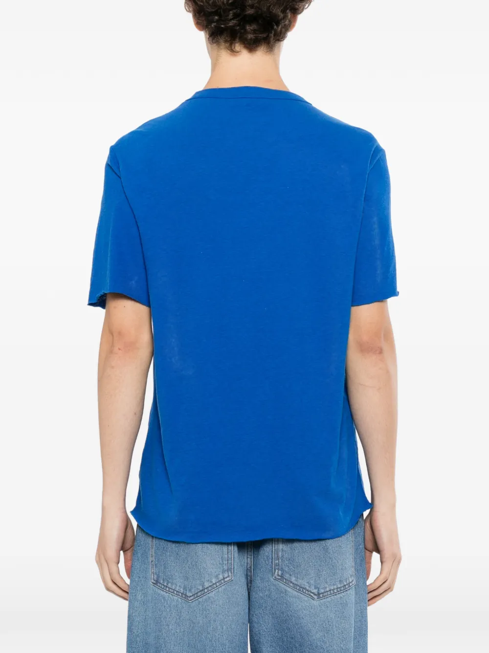 James Perse slub-jersey pocket tee Blauw
