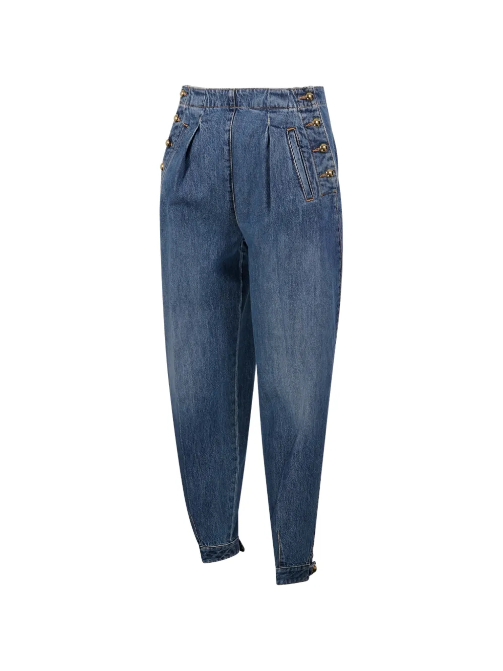 DARKPARK button-embellished pleated jeans