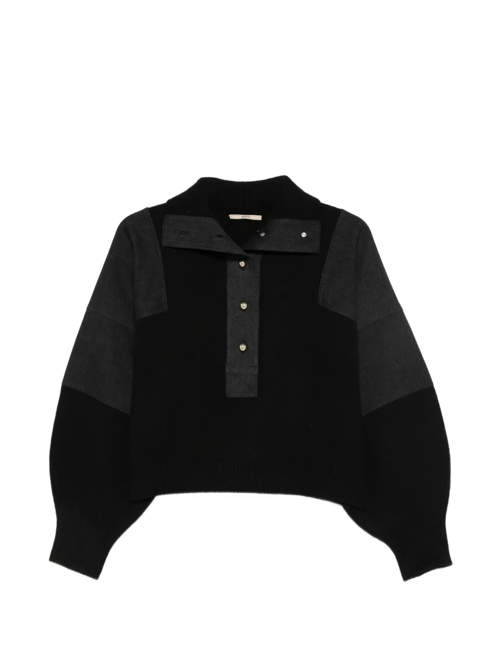Sessùn colour-block high-neck sweater - Gris