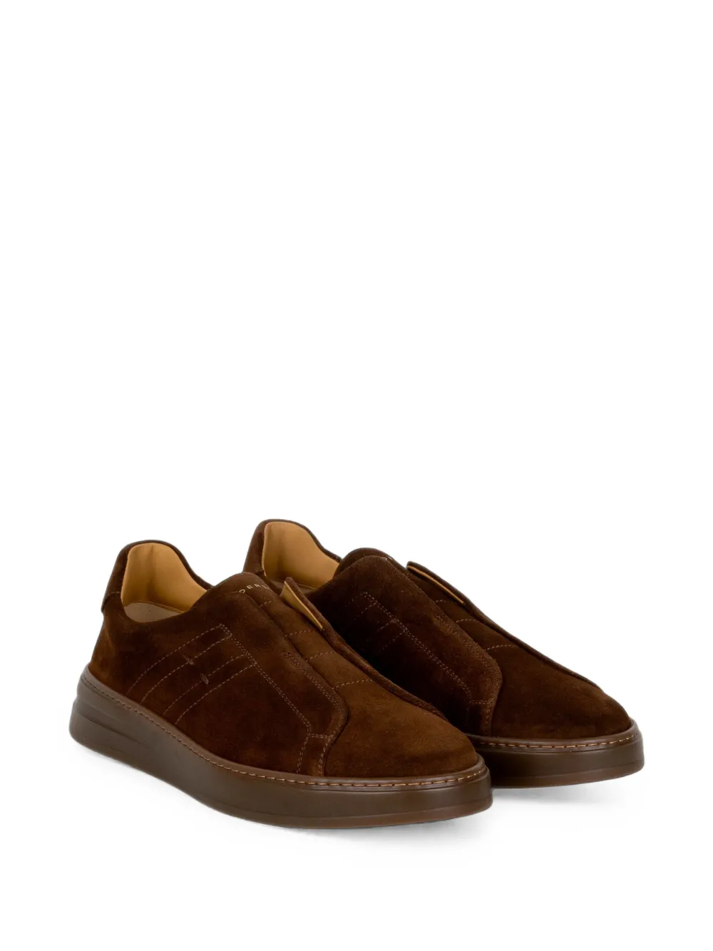Henderson Baracco suede slip-on sneakers Bruin