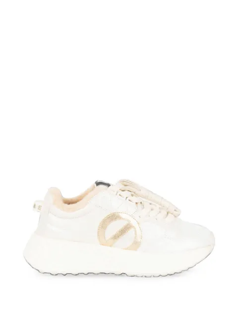 No Name Carter logo-patch faux-fur-lined sneakers