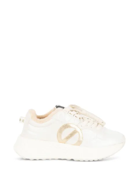 No Name Carter logo-patch faux-fur-lined sneakers