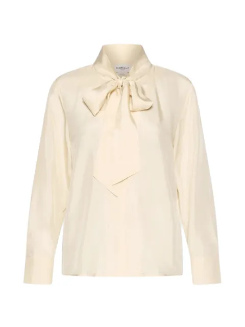 Marella pussy-bow long-sleeve blouse