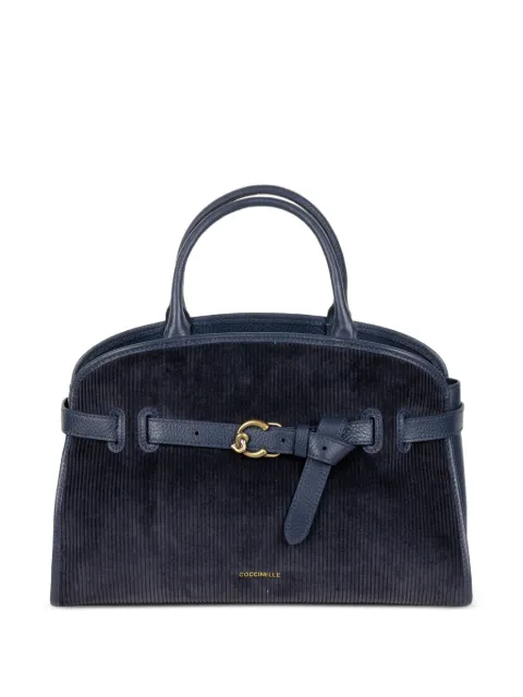 Coccinelle tote Sabine de piel con efecto de pana