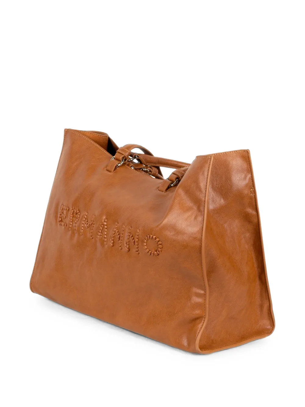 Ermanno Scervino logo-embroidered tote bag Bruin
